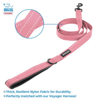 Voyager Step-in Lock Dog Harness w Reflective Dog Leash Combo Set with Neoprene Handle 5ft - Supports Small, Medium and Large Breed Puppies/Cats by Best Pet Supplies - Pink, XS Harness Leash Set (Pink) XS (Chest: 13 - 16