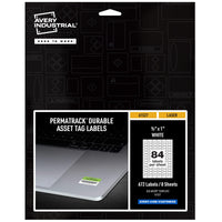 Avery White Asset Tag Labels, 1/2