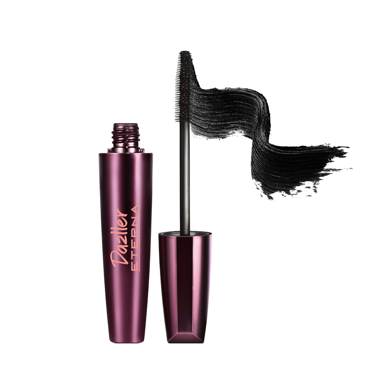 Dazller Eterna Mascara|Water-Resistant|Curl|Volumnize|Lengthen|Infused Herbal Extracts - Chamomile, Jojoba & Almond Oil|Fine Bristle Wand|Black|15g