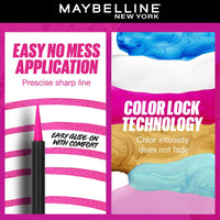 Maybelline New York Tattoo Play Pink Liquid Eyeliner - Punch, Upto 48 Hours Bold Color, Water-proof Eyeliner & Smudge-proof. Maybelline High-impact Color Liner, Vegan Formula | 2.1ml