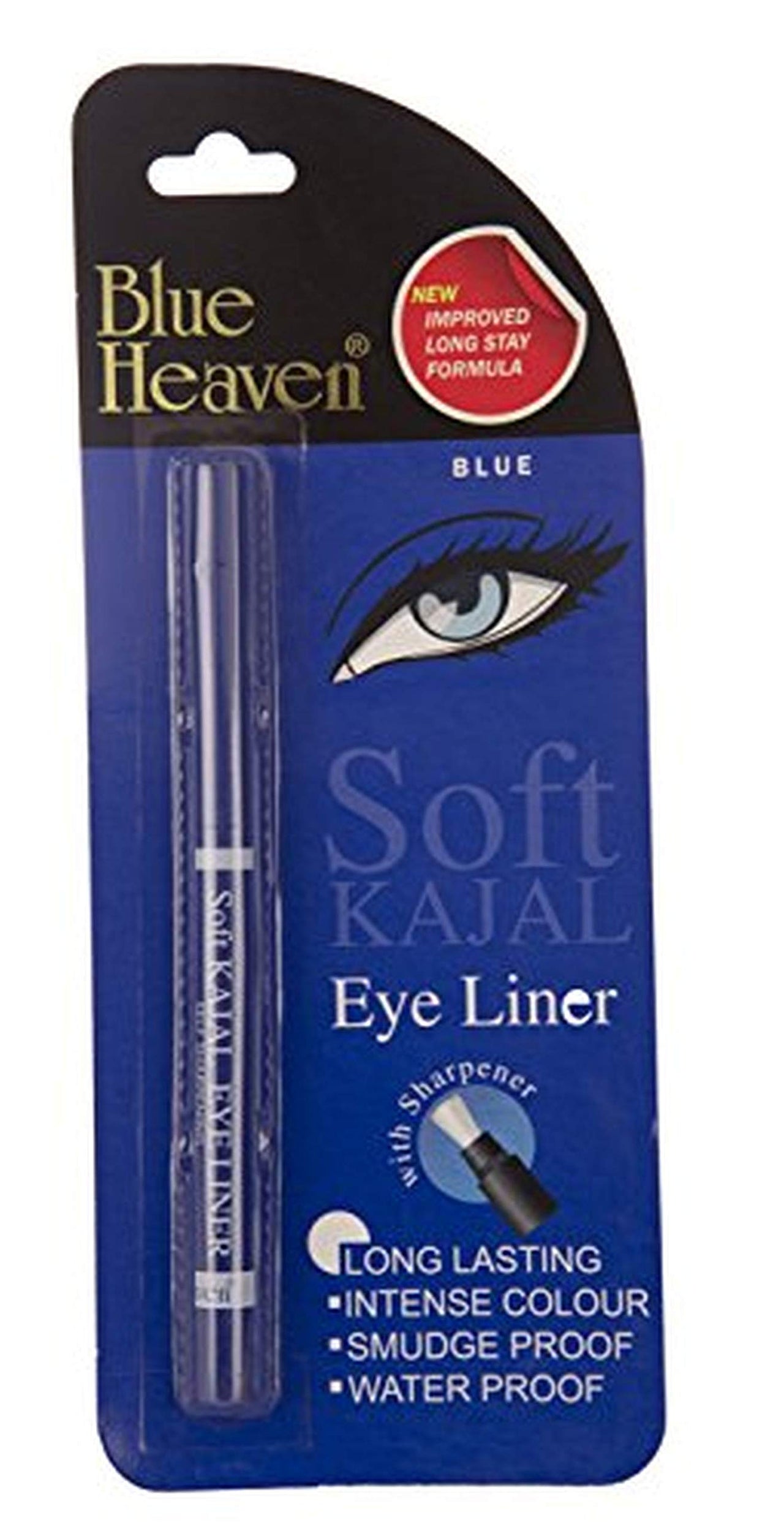 Blue Heaven Soft Kajal Eyeliner, Matte, Blue, 0.31G And Soft Kajal Eyeliner Pencil, Green, 0.31G