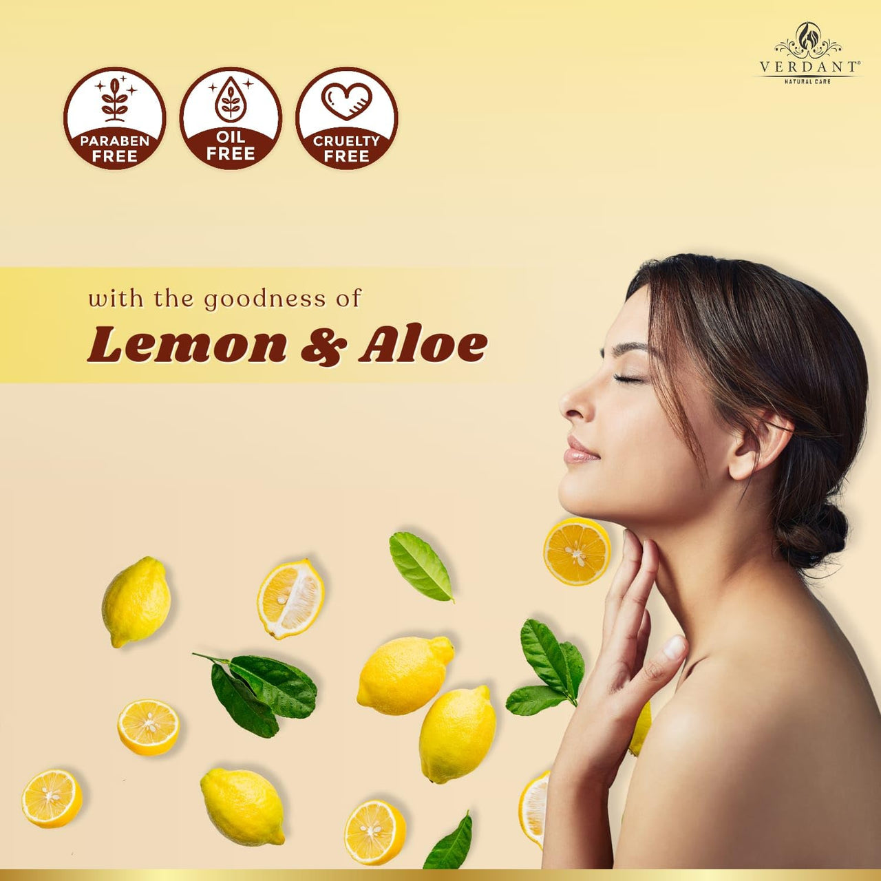 Verdant Natural Care Absolute Relax Body Wash Shower Gel With 100% Natural Aloe Vera Body Wash and Lemon Body Wash Shower Gel - No Parabens, Parabens, Silicones 300 ml