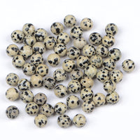 Bymitel 210pcs Natural Crystal Beads Stone Gemstone Round Energy Healing Loose Beads with Stretch Cord for Jewelry Making Bracelets Anklets (Dalmation Jasper, 4mm 210pcs) Dalmation Jasper