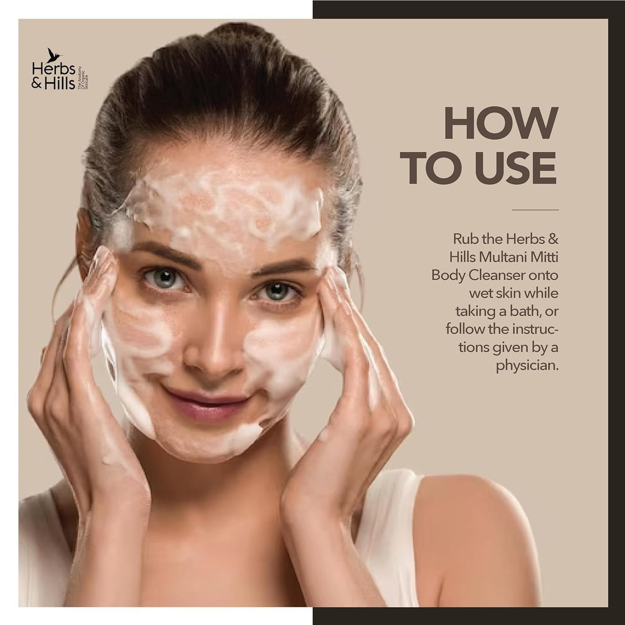 Herbs & Hills Multani Mitti Body Cleanser Pack of 4-100g Each | Gentle Exfoliation for Glowing Skin | Banish Pimples and Scars | Soothe Skin Irritations