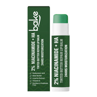 BAKE 2% Niacinamide + Hyaluronc Acid Tinted Butter Brightening Lip Balm 24 Hour Moisturization | For Dark, Pigmented, Dry, Flaky Lips | De-Tan Lip Balm - 5g