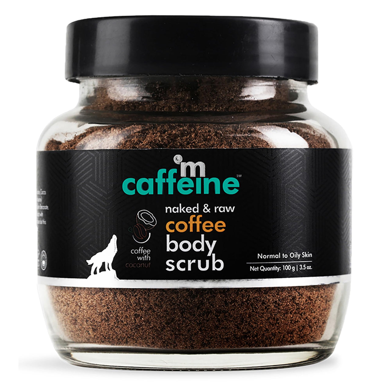 mCaffeine Exfoliating Coffee Body Scrub Powder Jar for Tan Removal&Soft-Smooth Skin|De-Tan Bathing Scrub With Coconut Oil,Removes Dirt&Dead Skin From Neck,Knees,Elbows&Arms| All Skin Types-100Gm