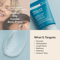 PAULA'S CHOICE SKIN BALANCING Invisible Finish Gel Moisturizer Face Cream with Niacinamide & Hyaluronic Acid, Large Pores & Oily Skin, 60 ml (23400)