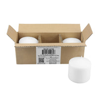 Stonebriar 3 Pack Tall 3 x 6 Inch 65 Hour Long Burning Unscented White Wax Pillar Candles 3x6 3.0