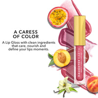 DAUGHTER EARTH Glitter Lip Gloss | Vitamin E Plant Based Flavoured Lip Coat For Women | Hydrating & Plump Lips | Aromatic Super Glossy & Moisturises The Skin With Skin Loving Nutrients | 2.5 ml