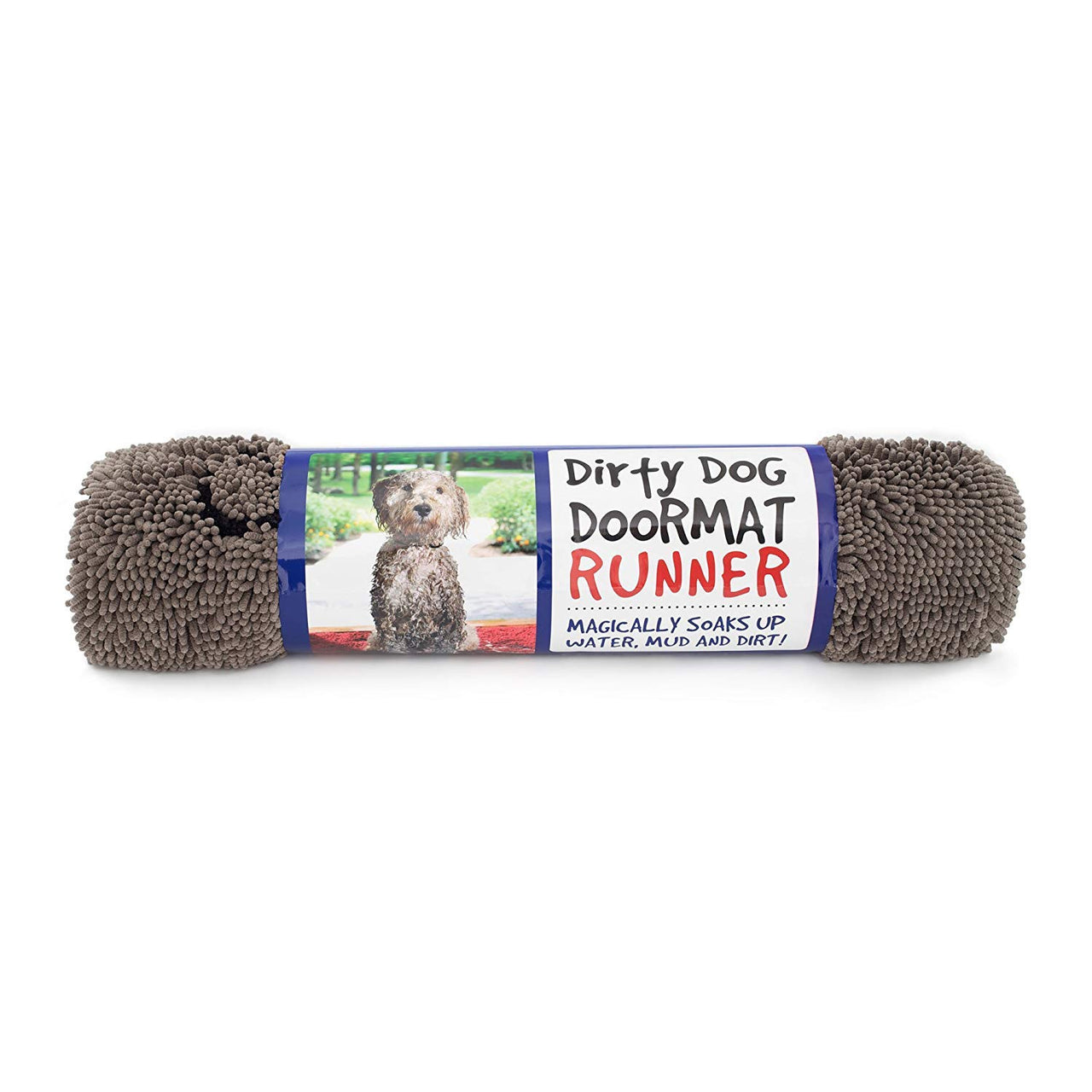 Dog Gone Smart Dirty Dog Microfiber Paw Doormat - Muddy Mats For Dogs - Super Absorbent Dog Mat Keeps Paws & Floors Clean - Machine Washable Pet Door Rugs with Non-Slip Backing | Small Petrol 23" x 16"