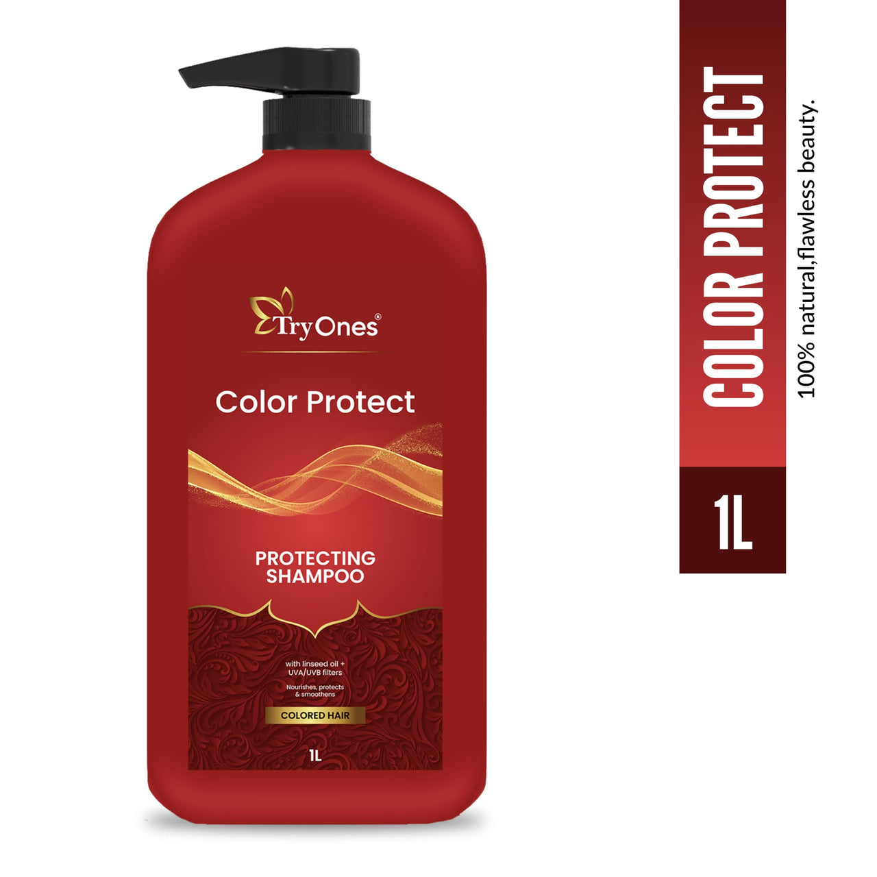 TryOnes Color Protect Shampoo, Vibrant & Revived Colour, For Colour-treated Hair, Protects from UVA & UVB, 1000 ml