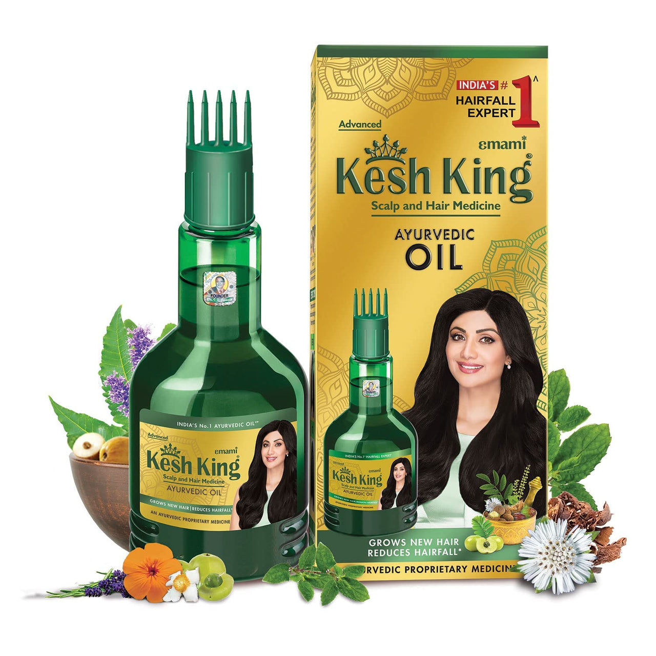 Kesh King Ayurvedic Oil for Hair Fall Control | Reduces Hairfall and Supports New Hair Growth | 21 Ayurvedic Herbs | 100ml
