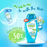 Fiama Cooling Shower Gel Menthol & Magnolia, 250ml Bottle & Fiama Shower Gel Blackcurrant & Bearberry Body Wash With Skin Conditioners, 250ml Bottle