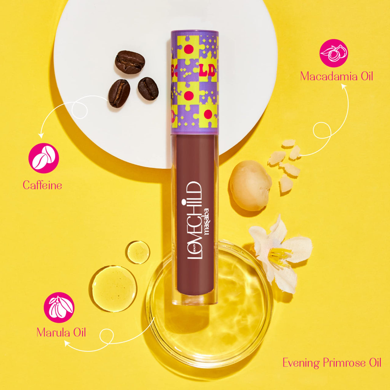 LoveChild Masaba Game On! - It Fits - Matte Liquid Lipstick, Plum-Pink Velvet Smooth, Non-Sticky, Hydrating & Moisturising, Lipsticks For All Skin Tones, 5Ml