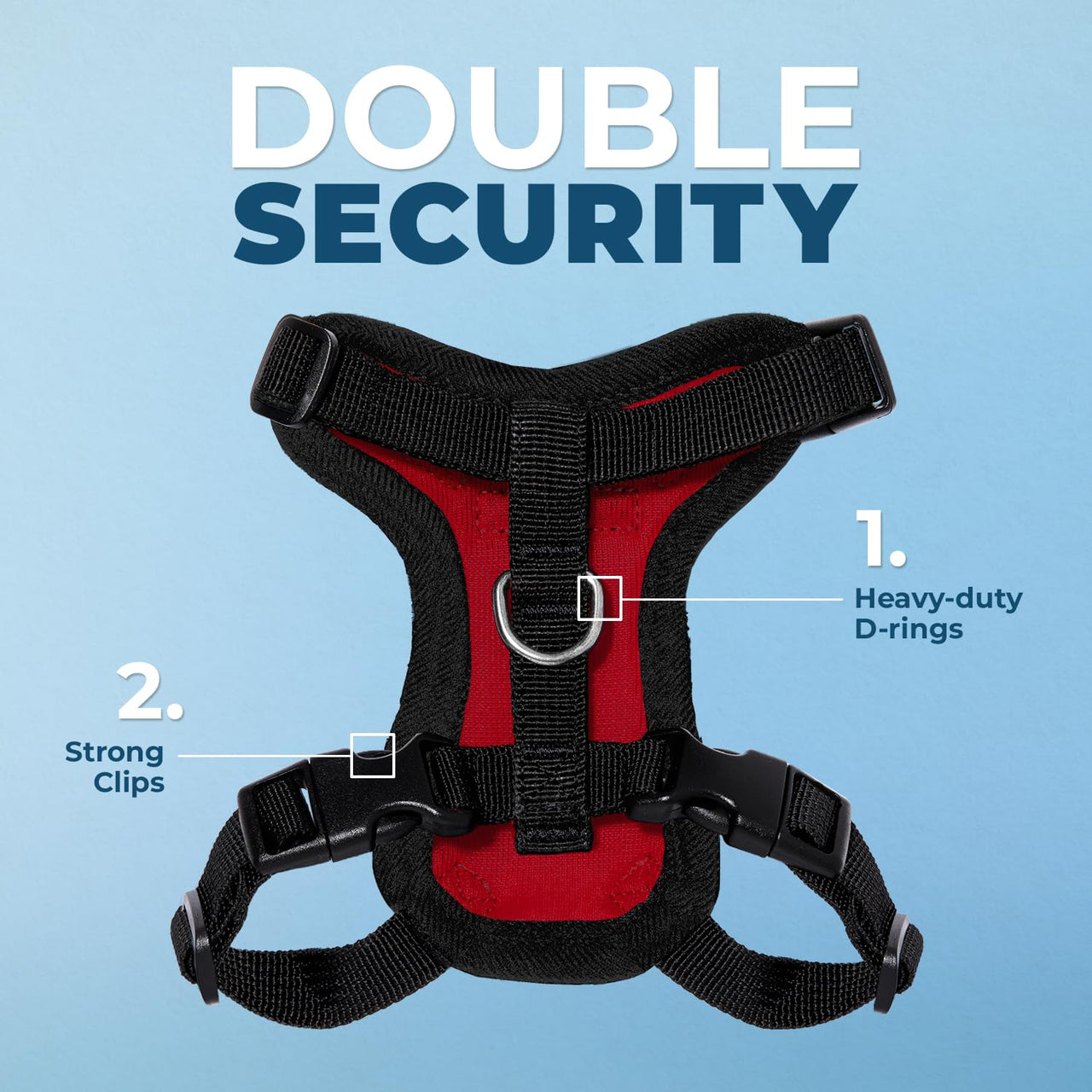 Voyager Step-in Lock Cat Harness w Reflective Cat Leash Combo Set with Neoprene Handle 5ft - Supports Small, Medium and Large Breed Cats by Best Pet Supplies - Red/Black Trim, XXS Harness Leash Set (Red/Black Trim) XXS (Chest: 11.5 - 14" * Fit Cats)