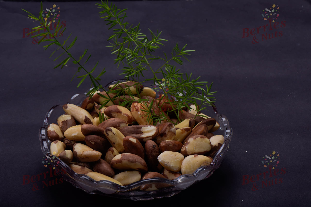 Berries And Nuts Premium Jumbo Brazil Nuts 400 Grams | Selenium Rich | 2 Pack of 200 Grams