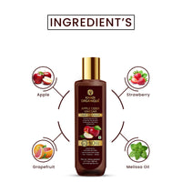 Khadi Organique Apple Cider Vinegar & Red Onion Shampoo Combo | Gentle & Natural Detox Formula that Helps Remove Dandruff & Buildup | Natural Shampoo with No Sulphate & No Paraben | Best Suitable for Women & Men - Pack of 2 - 2x200ml