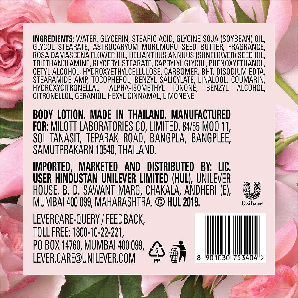 Love Beauty & Planet Natural Murumuru Butter & Rose Glow Body Lotion|| 24hr Moisturization|| Non-Sticky|| Paraben Free|| 400 ml
