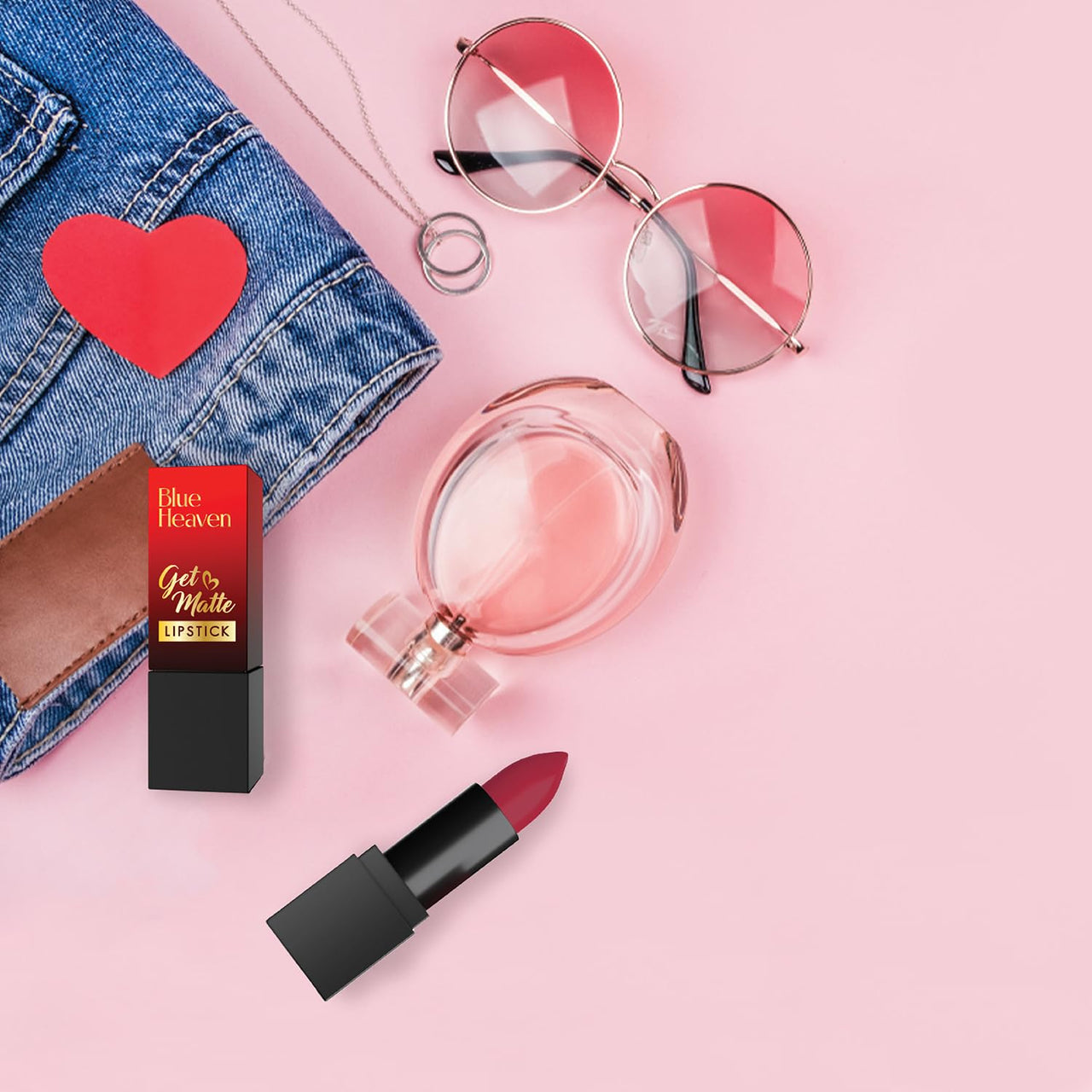 Blue Heaven Get Matte Lipstick | Soft Matte Finish and Lightweight Formula | Intense Pigment | Long-Lasting Lipsticks For Women | 106 | 4GM