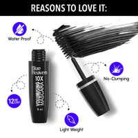 Blue Heaven Mesmerising Eye Kit Combo Pack of 4 | Kajal, Mascara, Eyeliner & Brow Definer |Long lasting, Smudge proof & Waterproof, Matte Finish for naturally fuller look, 0.6gm+9ml