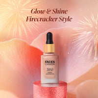FACES CANADA 3 in 1 Liquid Highlighter – Gold 01, 18ml | Primer | Highlighter | Strobe Serum | Luminous Finish | Lightweight Formula | Hydrating | Long Lasting Glow | Easily Blendable