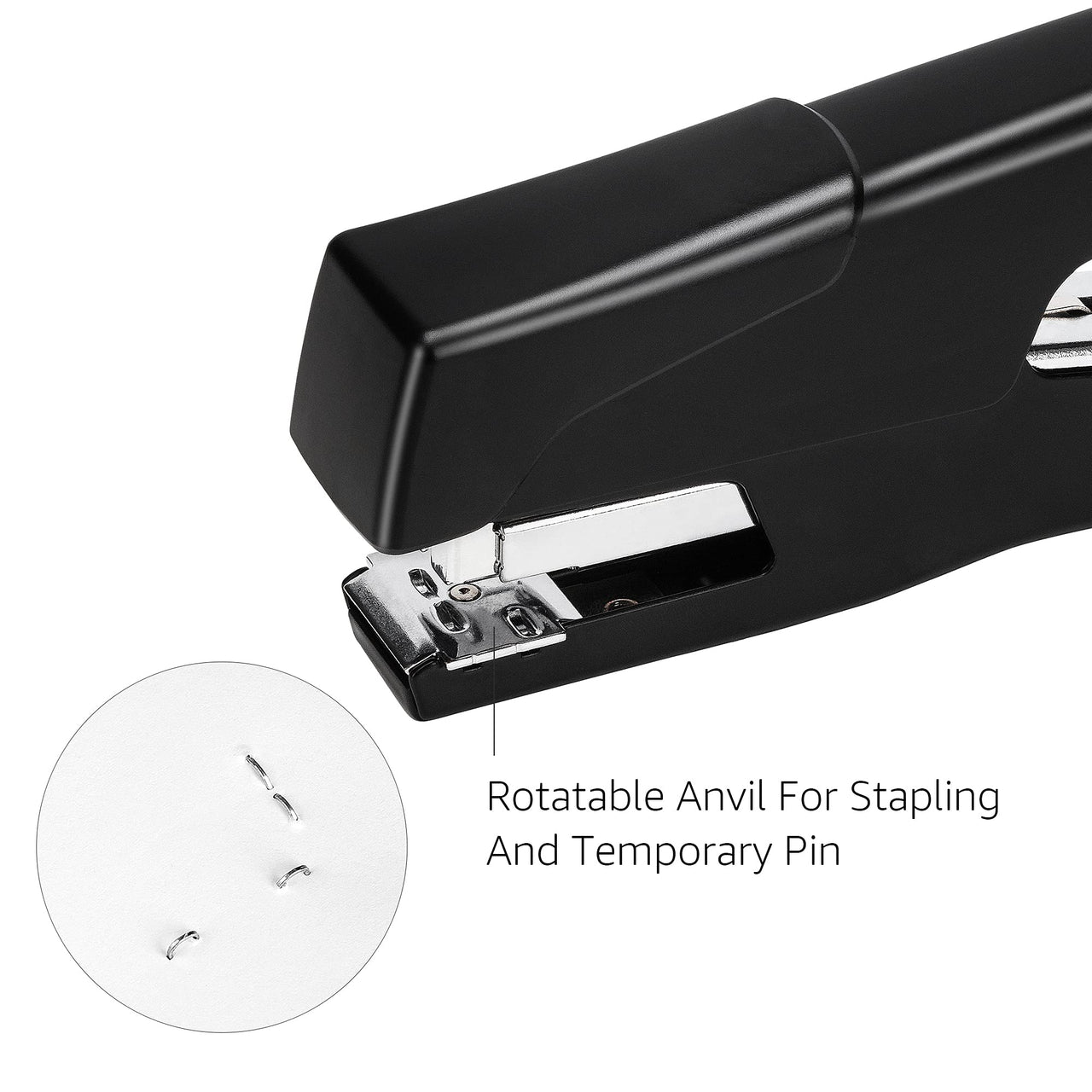 Basics Effortless Hand Held Plier Stapler, 25 Sheet Capacity, Black
