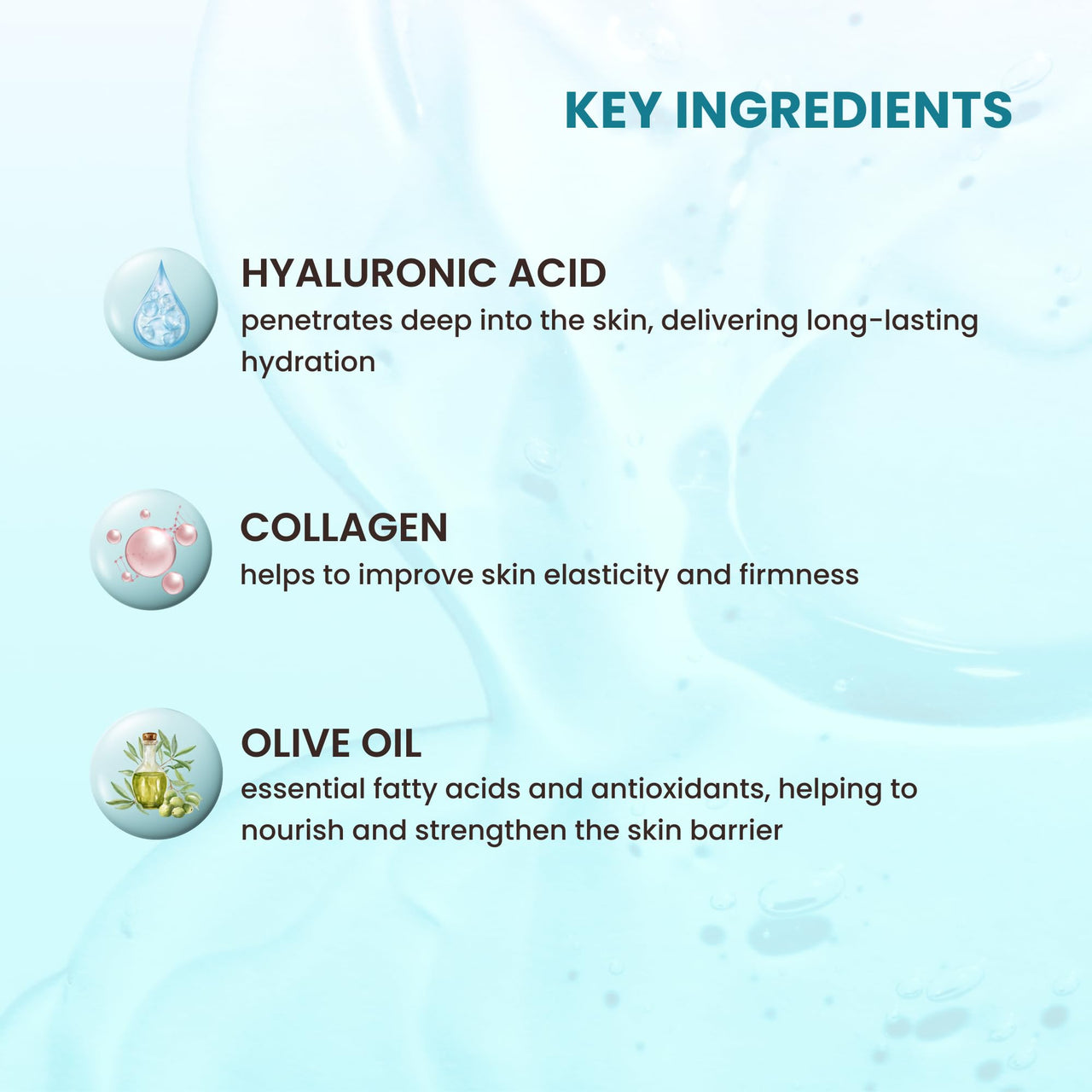 Mirabelle Korea Hyaluronic + Collagen All In One Moisturizing Cream | Deep Hydration + Skin Firming | Non Sticky Water Gel | Suitable for All Skin Types | Korean Skincare Products, 100g
