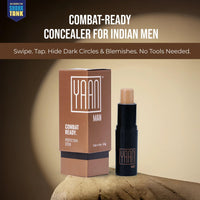 Yaanman Yaan Man Natural Concealer For Men for Normal Skin(Dark Shade), 4.4g|Erase Dark Circles, Scars, Pigmentation| Perfection Stick For Perfect Skin, Medium Coverage|With Shea Butter and Vitamin E