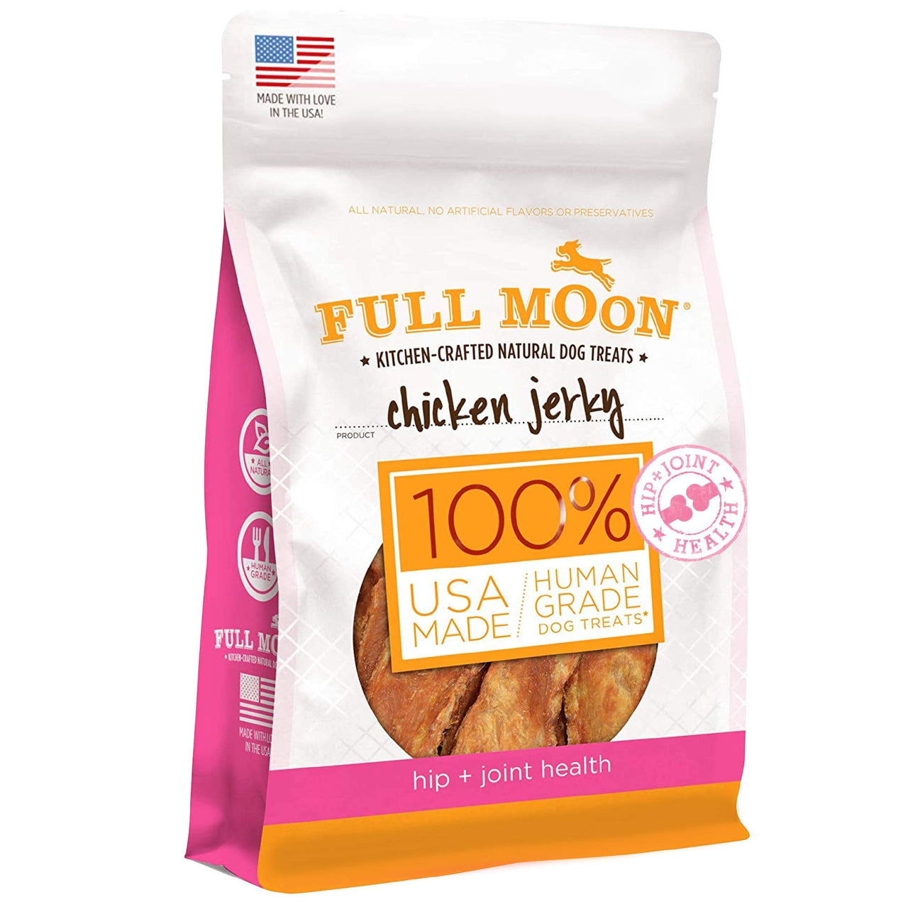 Full Moon Chicken Jerky Healthy All Natural Dog Treats Human Grade For Hip And Joint 6 oz