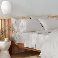 Aware 100% Organic Cotton 300 Thread Count Pillowcase Set, Light Gray, King, 2 Pack, 40