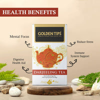 Golden Tips Darjeeling Pyramid Black Tea bag (20 Tea Bags, 40 Grams)