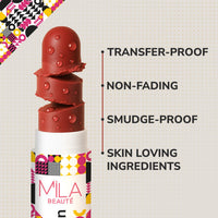 Mila Beauté Lock & Pout Matte Crayon Lipstick for Women I Smudge Proof & Transfer-proof Lipstick I Hydrating With Ceramides & Shea Butter I Highly Pigmented & Glides Smoothly | Suitable for Indian Skin Tones – (1.25g 5 Keep It Real)