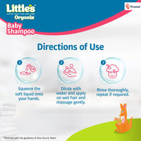 Little's Organix Baby Shampoo I Mild & Gentle I Enriched wIth Organic Ingredients - Neem & Aloe Vera extracts I Free from Paraben & Phthalates I Dermatologically Tested , 400 ml