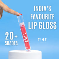 Tint Cosmetics Set of 2 Hydrating Lipgloss For All Skin Types, Light Weight, Long Lasting, Non Sticky, High Shine & Soft Liquid Natural Lip Gloss For Girl & Women (Minx, 5ml & Mocha, 10ml)