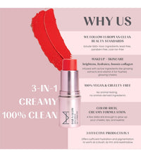 House Of Makeup Dab N Glow Lip Tint | Pigmented Blusher For Face Makeup | Creamy, Easy-Blend Lip And Cheek Tint | Lip Tint For Women & All | Multi-Use Tint for Cheeks And Lips | 8 gms | Fiery Red