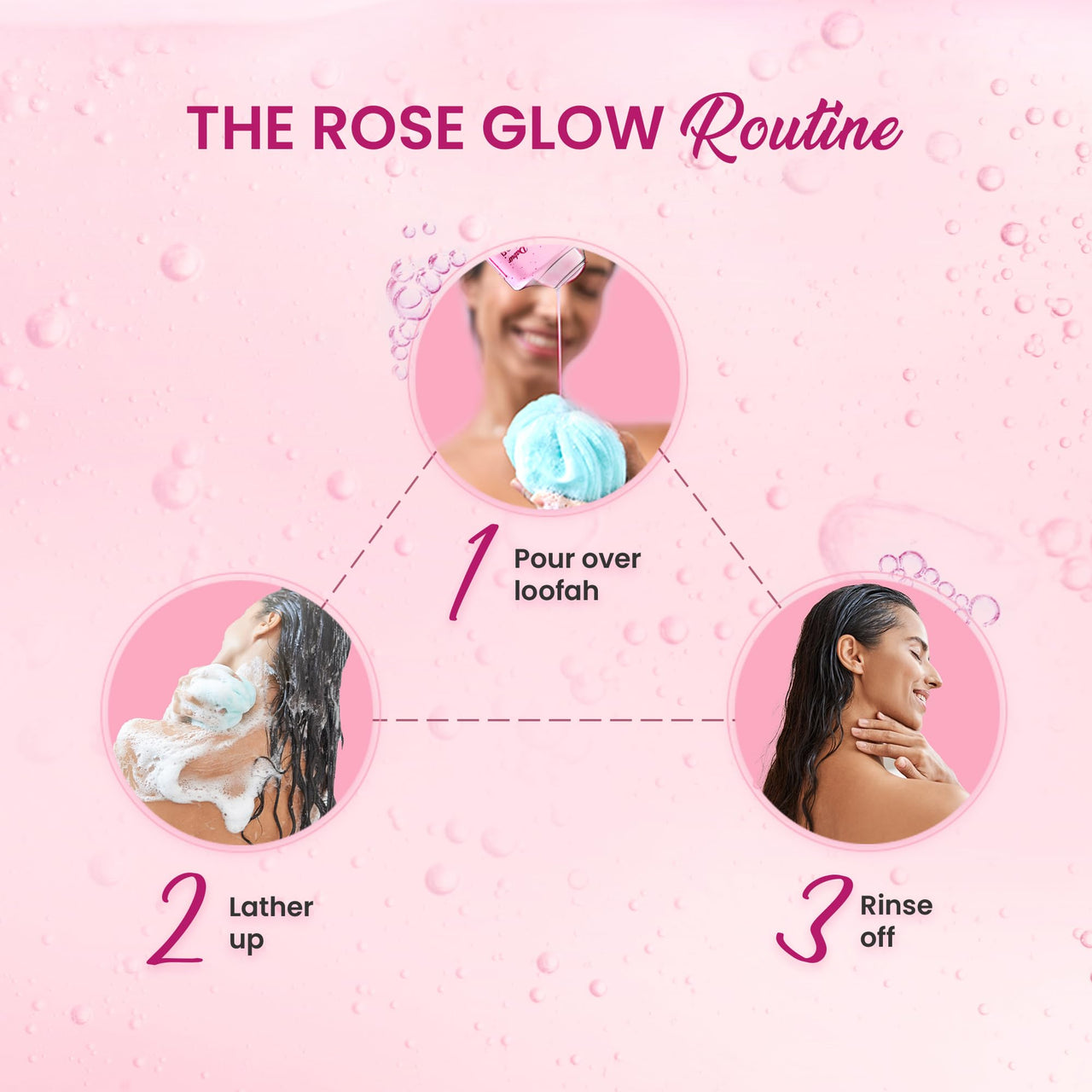 Dabur Gulabari Shower Gel-Damask Rose & Jojoba Oil - 250ml | Rose Extract Beads for Exfoliation | Damask Rose Fragrance | No Parabens & Silicones | 99% Pure Glycerine | 100% soap free body wash