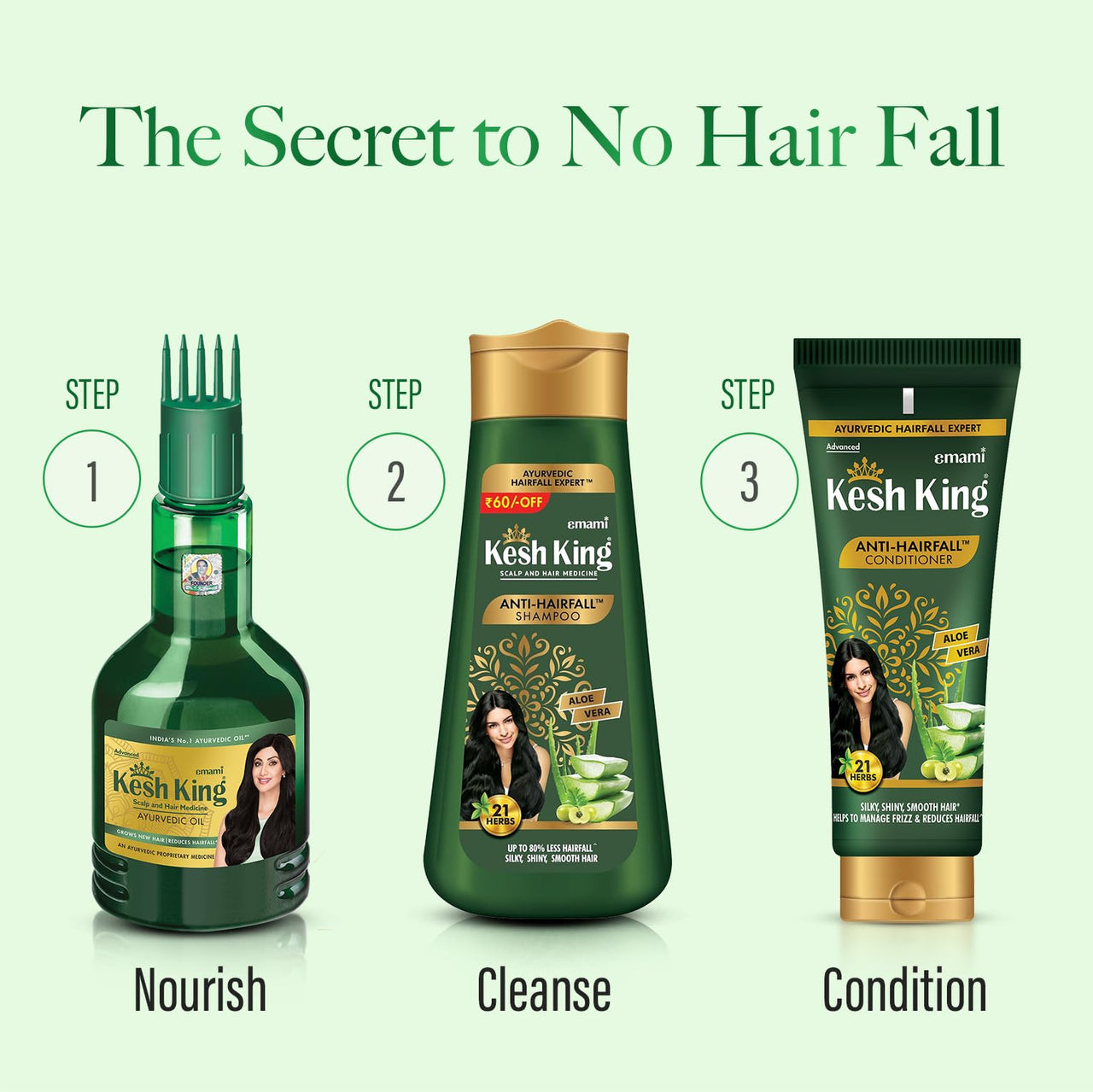 Kesh King Ayurvedic Anti-Hairfall Shampoo | Reduces hairfall | 21 Ayurvedic herbs | No Paraben & No Silicon | Enriched with Aloe Vera, Bhringraja & Amla | 1000 ml