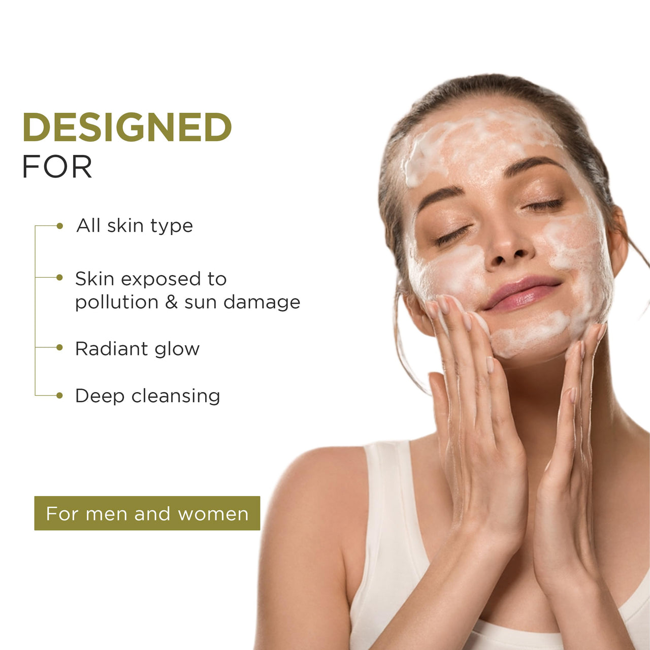 Oshea Herbals Brightening & Skin Illuminating Gel Facewash for All Skin Types | Removes Pigmentation & Brightens with Vitamin C & Grapefruit Extract - 150g