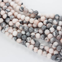 8mm Jasper Beads Natural Gemstone Beads for Making Jewelry Energy Healing Crystals Jewelry Chakra Crystal Jewerly Beading Supplies Matte Pink Zebra 8mm 15.5inch About 46-48 Beads Matte Pink Zebra Jasper