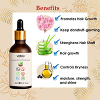 Vebix Professional Customised HairCare Set | 4 Ayurvedic Products Kit | For All Hair | Anti HairFall Oil Neem, Lotus AntiHairfall Shampoo, Face Glowing Serum, Hair Growth Serum