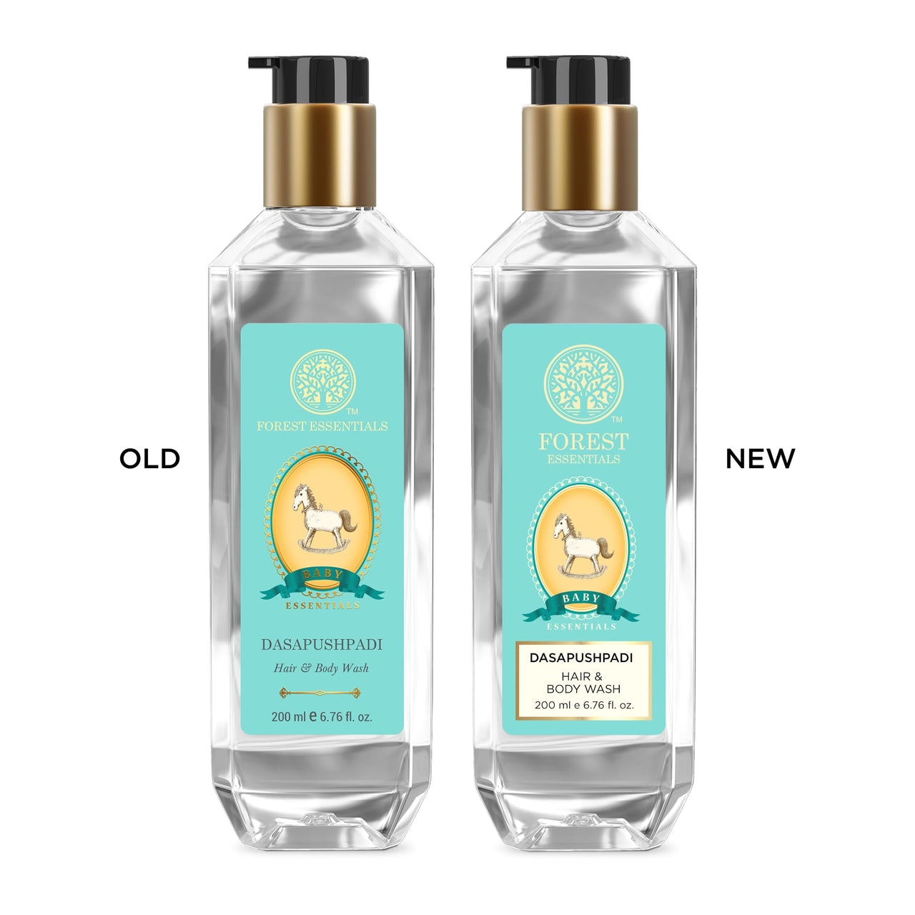 Forest Essentials Baby Hair & Body Wash Dasapushpadi | Gentle Skin & Hair Cleanser for Baby | 200 ml