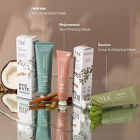 Mul Secrets 50 ml Revive Acne Facemask & Scrub - Acne Reduction, Scar & Dark Spot Lightening, Sebum & Oil Control - 2% Salicylic Acid, Manjistha & Aloe Vera - 15+ Uses