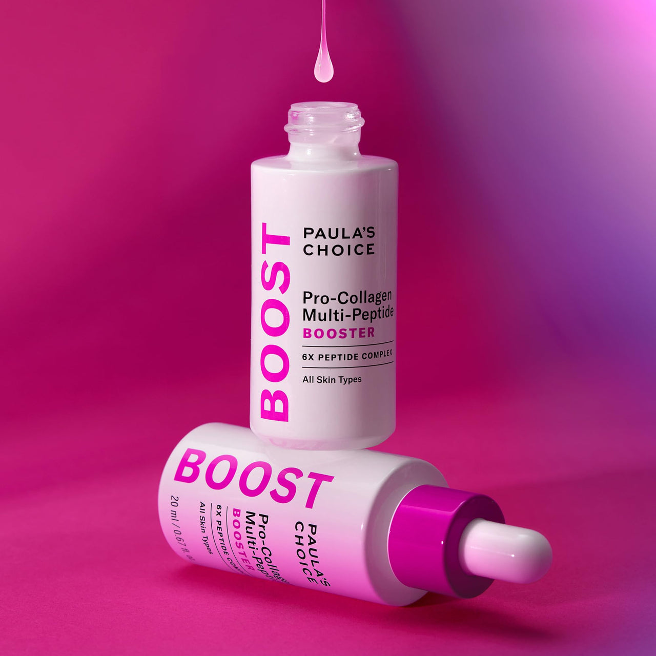 Paula’s Choice Pro-Collagen Multi-Peptide Booster Serum for Wrinkles, Supports Collagen Production with Plumping Hyaluronic Acid & Amino Acids, Fragrance-Free, 20ml