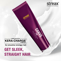 Streax Professional Canvoline Hair Straightening Cream, With Kera-Charge Complex, For All Hair Types, Mild, 160 gm