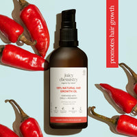 Juicy Chemistry Chilli, Horsetail & Blackseed, 100 ml | Enriched with Rosemary Oil & Kalonji Oil to Control Hair Fall | Clinically Proven with Natural DHT Blockers for Men & Women | For Healthy Hair, Scalp Nourishment & Hair Growth | Dermatologically Test