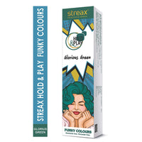 Streax Professional Hold & Play Funkey Colour - Glorious Green, 100 Grams