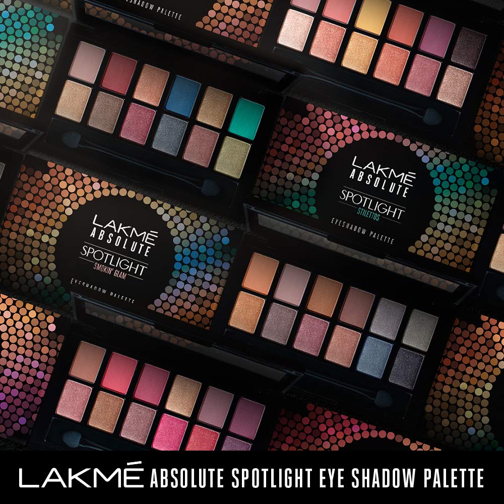 Lakmé Glitterati Chroma Chic Eye Shadow Powder Velvet Palette|| Stilettos|| 12 g, Multicolor