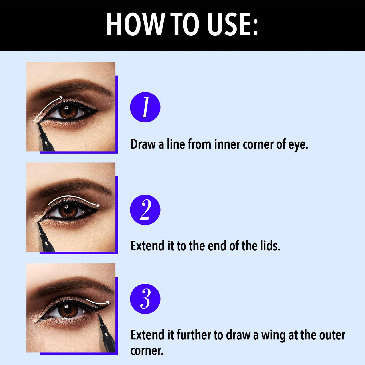Blue Heaven Intense Matte Finish Eyeliner Easy Sketch, Black, 1ml & Flawless Liquid Concealer, 201, Cream, 16g