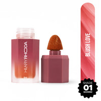 Hilary Rhoda Blush Love | Highly Pigmented Liquid Blush & Super Dewy Finish | Built-in Sponge | All Day Wear & Buildable Formula | Leak-Proof - 6ml (Showbiz | Shade 01)
