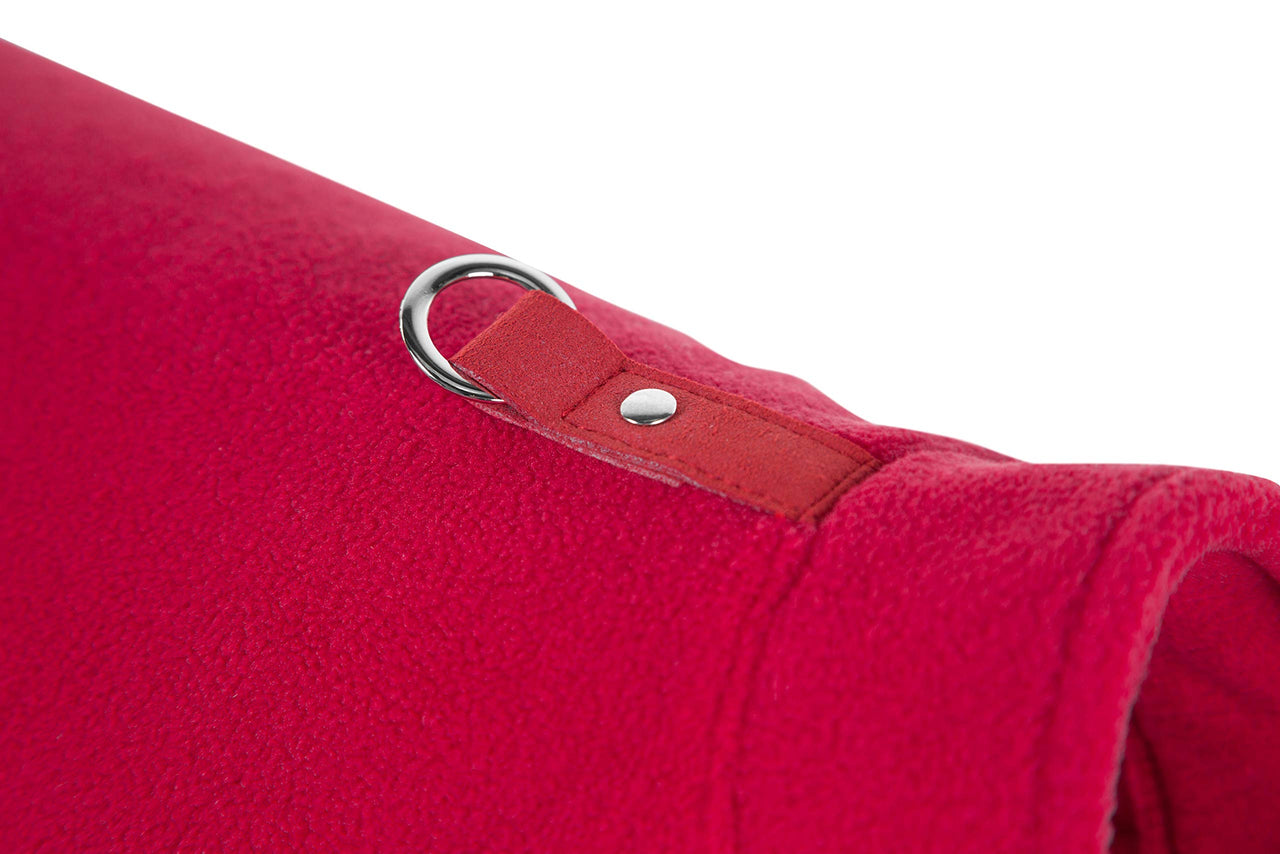 Gooby Fleece Vest Dog Sweater - Red, Large - Warm Pullover Fleece Dog Jacket with O-Ring Leash - Winter Small Dog Sweater Coat - Cold Weather Dog Clothes for Small Dogs Boy or Girl Large (Around 18-lb)